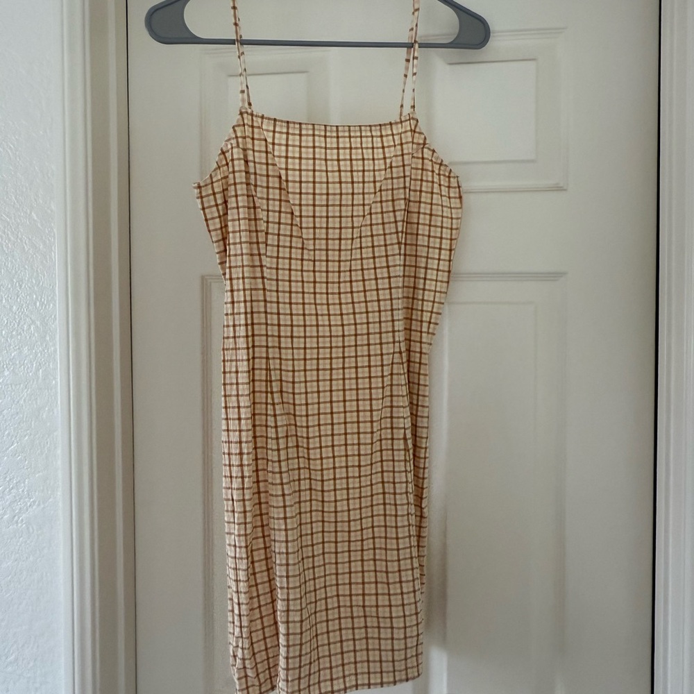 Billabong Tan Checkered Dress